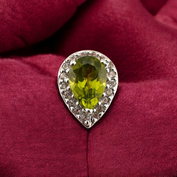 Annabella Peridot & White Topaz Ring 925 Sterling Silver Cert of Authenticity - Picture 12 of 12